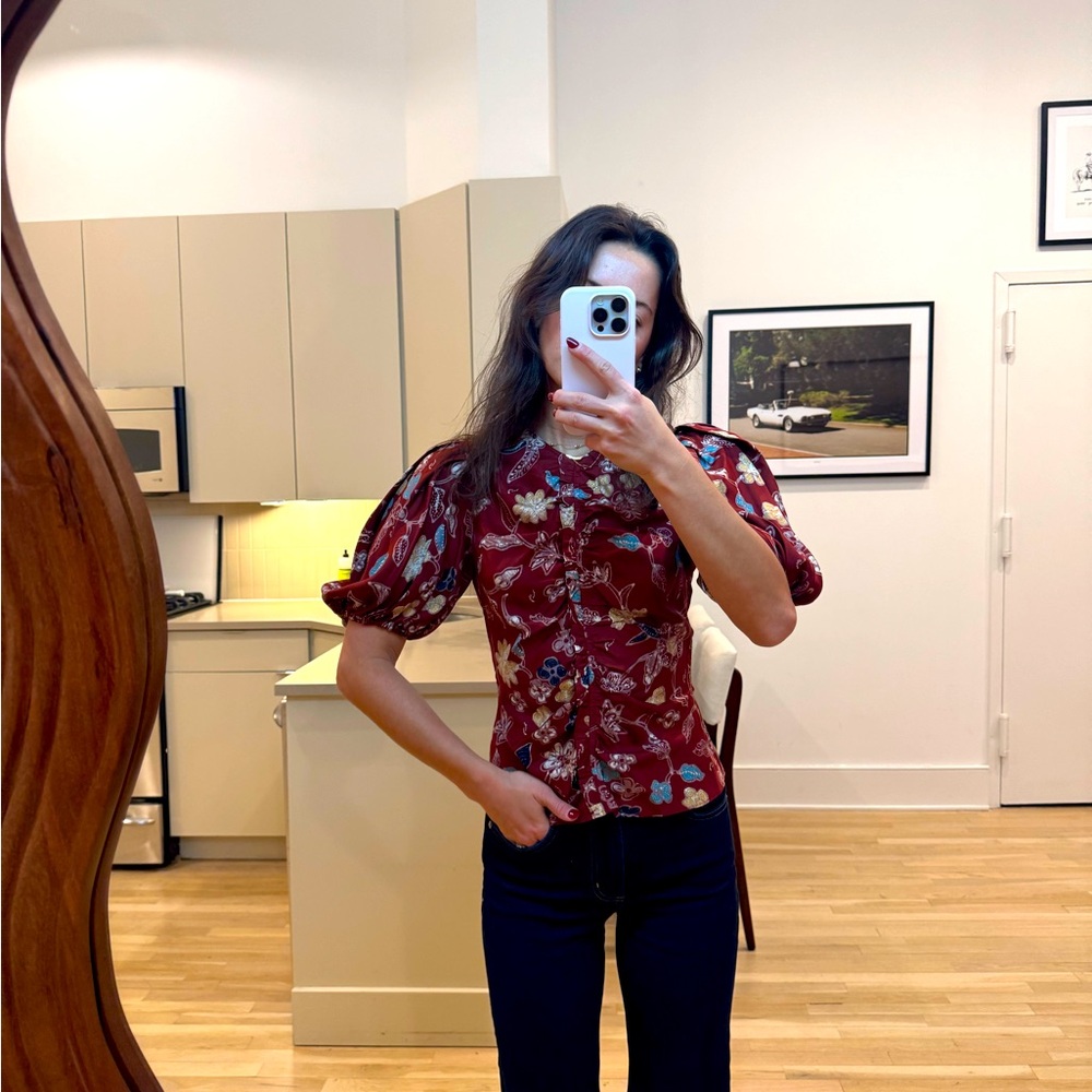 Ulla Johnson silk floral top